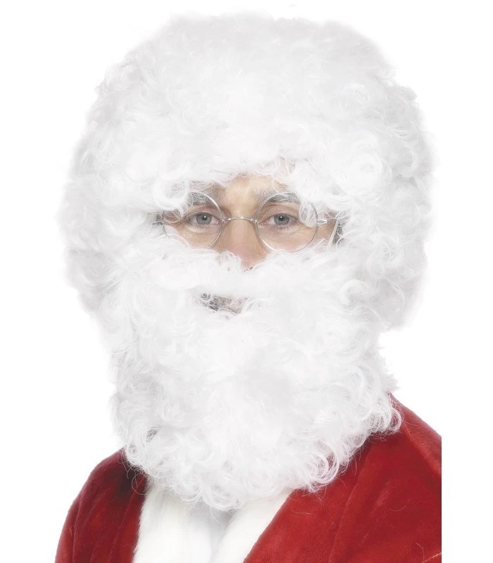 Santa Wig & Beard, White 1 Santa Wig & Beard, White
