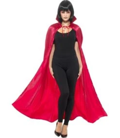 Satin Devil Cape, Red