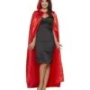 Satin Hooded Cape, Red