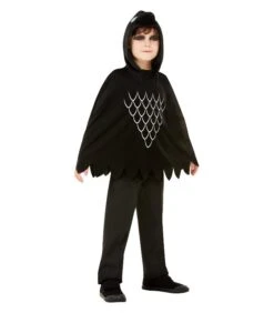 Scary Crow Poncho, Black
