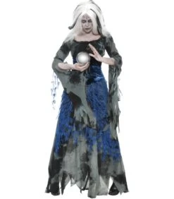Sinful Soothsayer Costume, Blue & Black