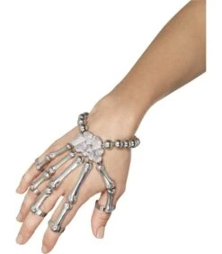 Skeleton Hand Bracelet, Silver