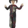 Skeleton Jester Costume, Multi-Coloured