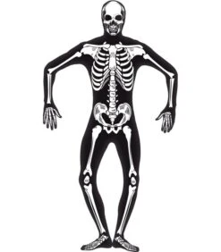 Skeleton Second Skin Costume, Black