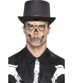 Smiffys Make-Up FX, Skull Face Tattoo Transfer,
