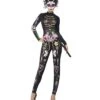 Sugar Skull Cat Costume, Black