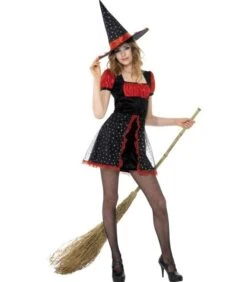 Teen Star Witch Costume, Black