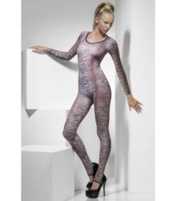 Tiger Print Bodysuit, Brown