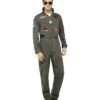 Top Gun Deluxe Male Costume, Green