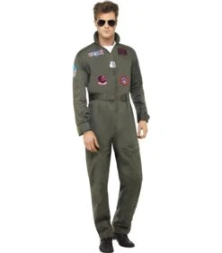 Top Gun Deluxe Male Costume, Green