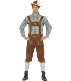 Deluxe Traditional Hanz Bavarian Costume, Green