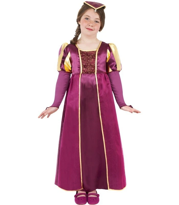 Tudor Girl Costume, Purple 1 Tudor Girl Costume, Purple