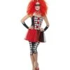 Twisted Harlequin Costume, Black & Red