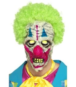 UV Black Light Clown Mask, Multi-Coloured