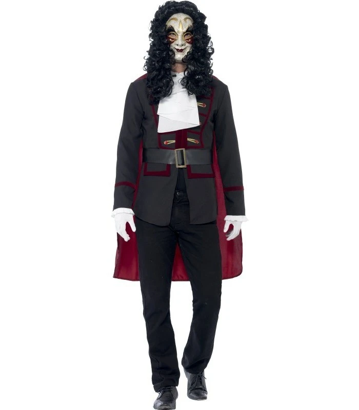 Venetian Highwayman Costume, Black 1 Venetian Highwayman Costume, Black