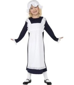 Victorian Poor Girl Costume, White