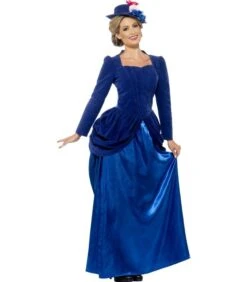 Deluxe Victorian Vixen Costume, Blue