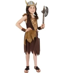 Viking Girl Costume, Brown