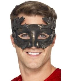 Warrior God Metallic Masquerade Eyemask, Black