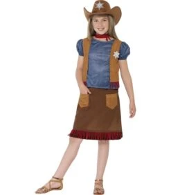 Western Belle Cowgirl Costume, Brown