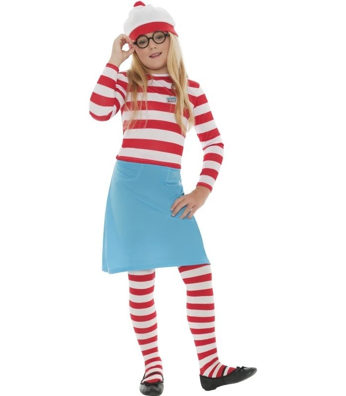 Where's Wally? Wenda Child Costume, Red & White 1 Where's Wally? Wenda Child Costume, Red & White