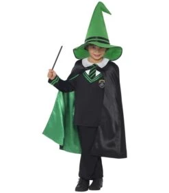 Wizard Boy Costume, Black & Green