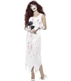 Zombie Bride Costume, White