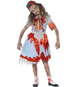 Zombie Country Girl Costume, Blue