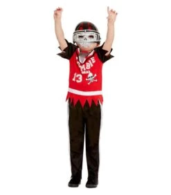 Zombie Football Player Costume, Red