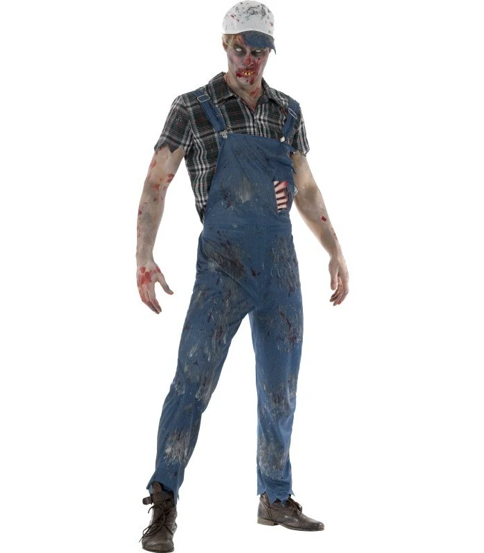 Zombie Hillbilly Costume, Male, Blue 1 Zombie Hillbilly Costume, Male, Blue