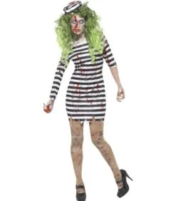 Zombie Jail Bird Costume, Black