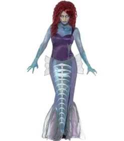 Zombie Mermaid Costume, Purple