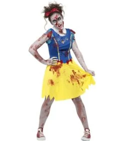 Zombie Miss Snow Costume, Multi-Coloured