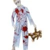Zombie Pyjama Boy Costume, Blue