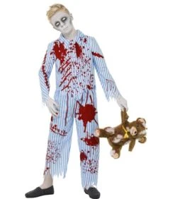 Zombie Pyjama Boy Costume, Blue
