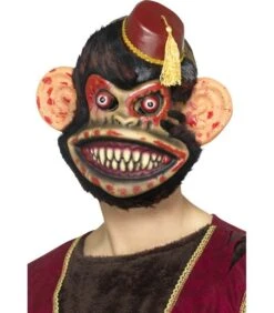 Zombie Toy Monkey Mask, Brown