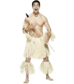 Zulu Warrior Costume, Cream